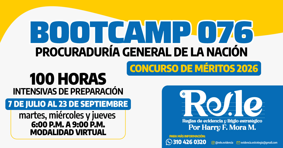 Bootcamp 076 PGN 2026 — Preparación Concurso de Méritos Procuraduría | RELE